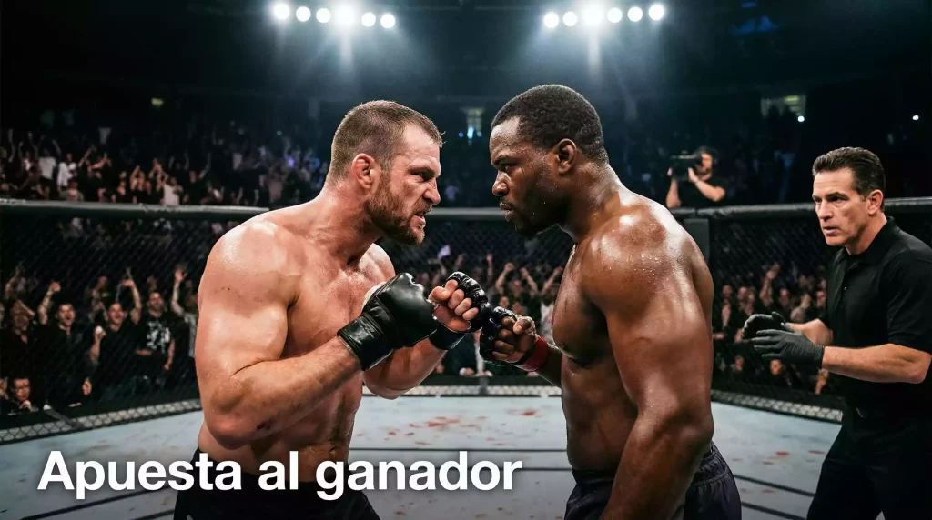 Dos peleadores de MMA frente a frente antes de un combate en el octágono de UFC